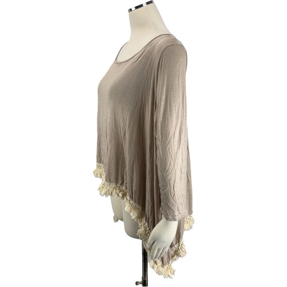 JODIFL Medium Blouse Boho Tassels Tan Hippy Loose - Picture 2 of 5